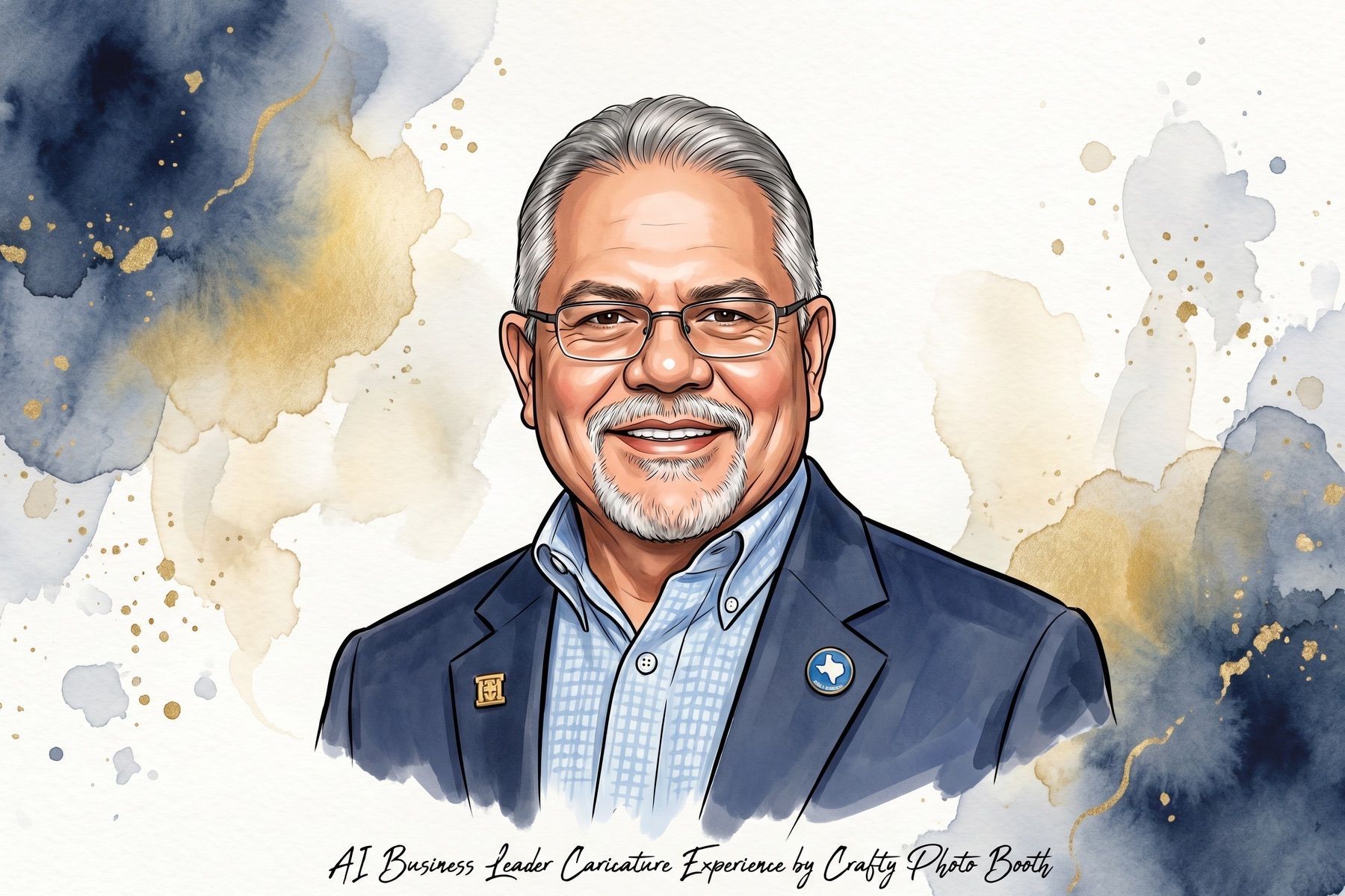 AI Business Leader Caricature Experience for corporate networking event
