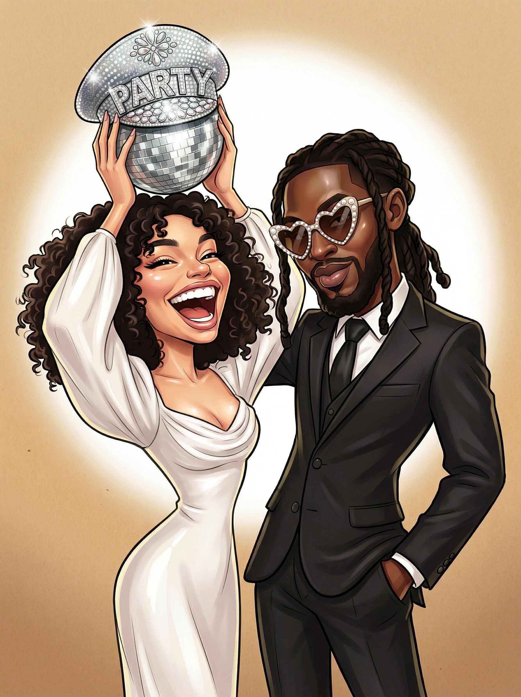 Wedding AI caricature experience by Crafty Photo Booth in San Antonio