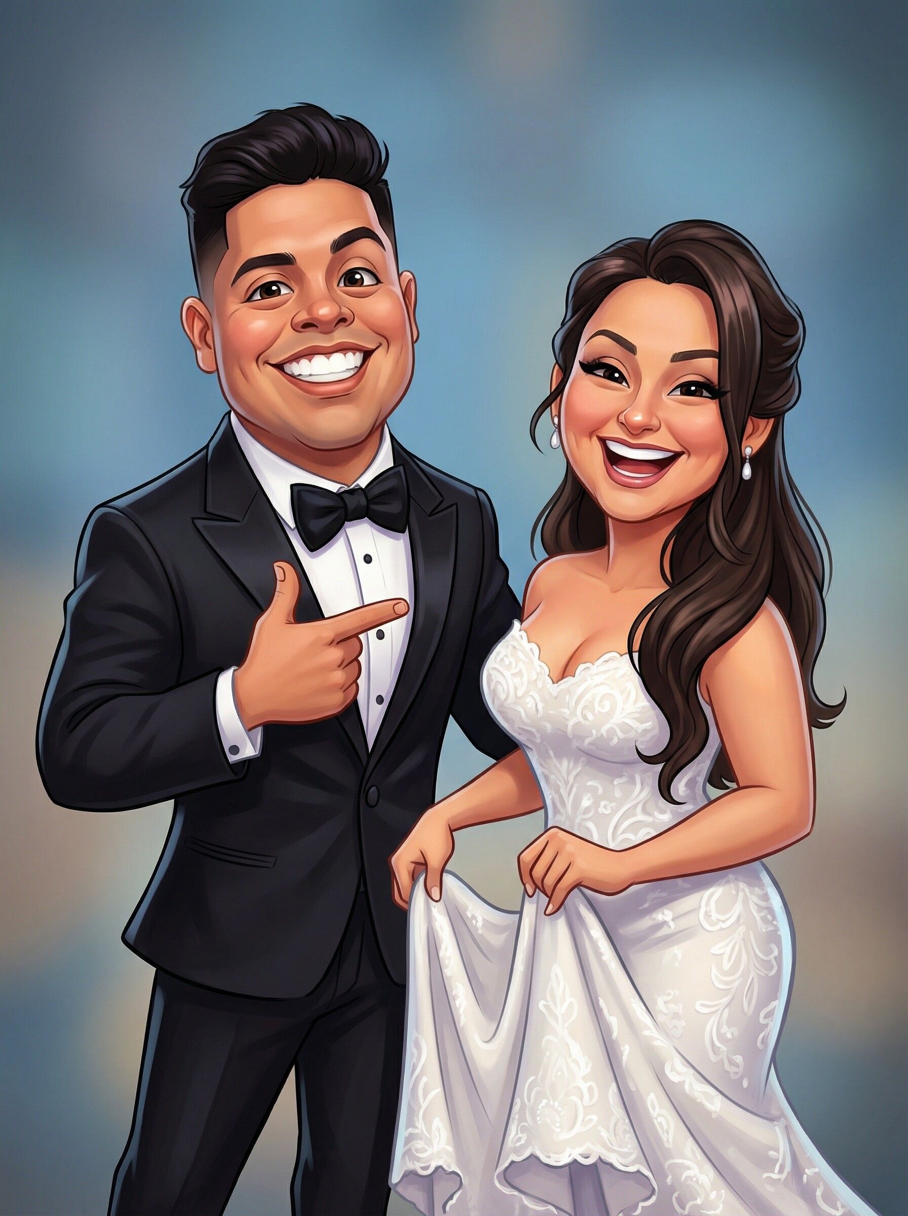Wedding AI Caricature Portraits San Antonio