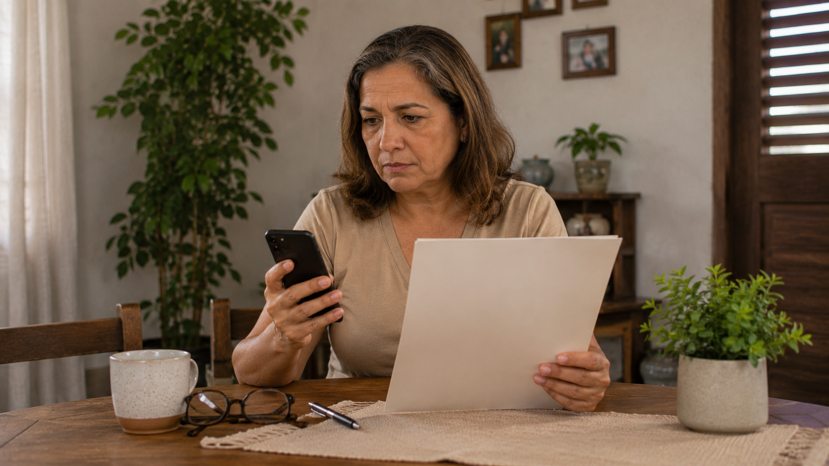 Segurada consulta benefício do INSS cessado no celular