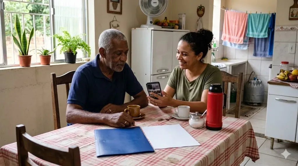 Família organiza documentos para aposentadoria especial sem idade mínima Família organiza documentos para aposentadoria especial sem idade mínima