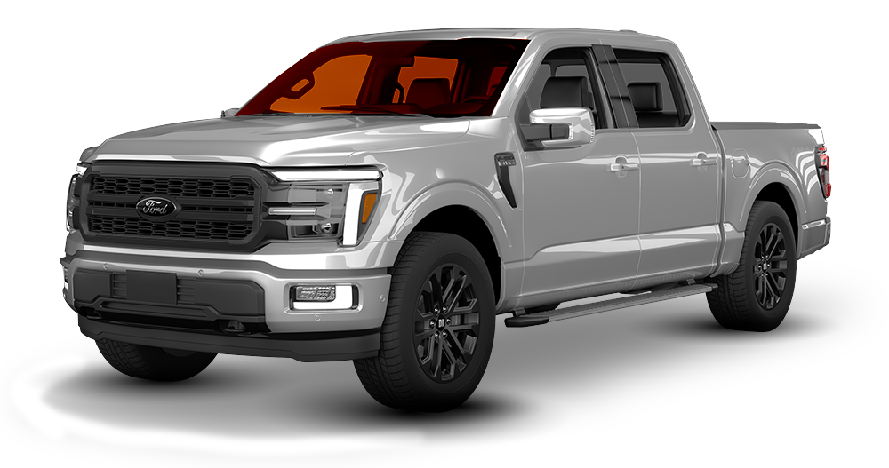 Silver pickup truck on a white background, angled front-left view