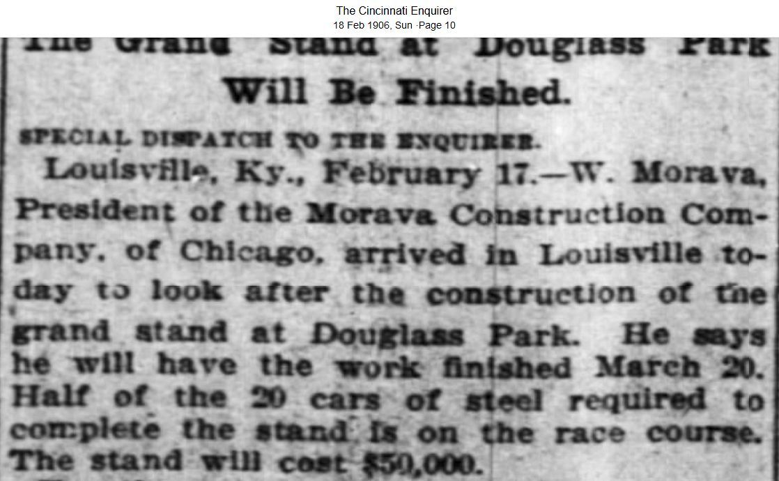 1906KenturckyMoravaLouisvilleGrandStands 1906KenturckyMoravaLouisvilleGrandStands