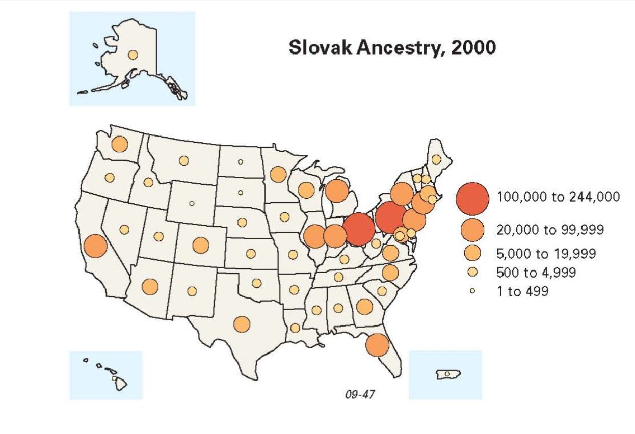 CensusBureauSlovakPopulationByState2000 CensusBureauSlovakPopulationByState2000