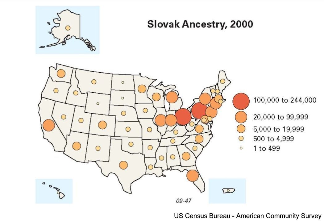 CensusBureauSlovakPopulationByState2000at1050 CensusBureauSlovakPopulationByState2000at1050