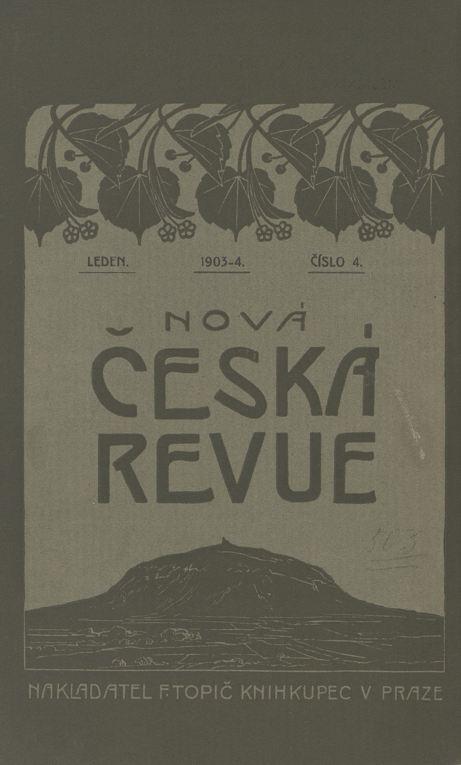 Nova Ceske Review 1904 Cover Editor Vojan Nova Ceske Review 1904 Cover Editor Vojan