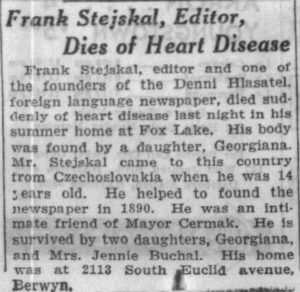 ObitFrankStejskal1932 ObitFrankStejskal1932