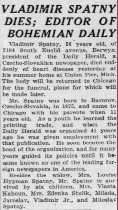 ObitVladimirSpatnyTribune9241931Page16 ObitVladimirSpatnyTribune9241931Page16