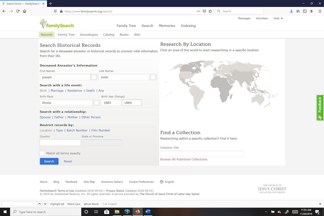 PlaceNameIntoFamilySearchBoxes1050