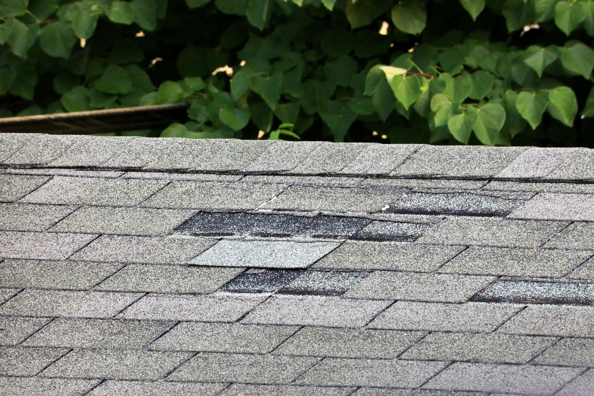 Missing roof shingles Missing roof shingles