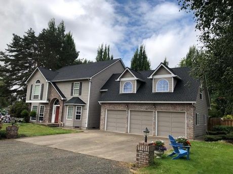 Large house and garage Large house and garage
