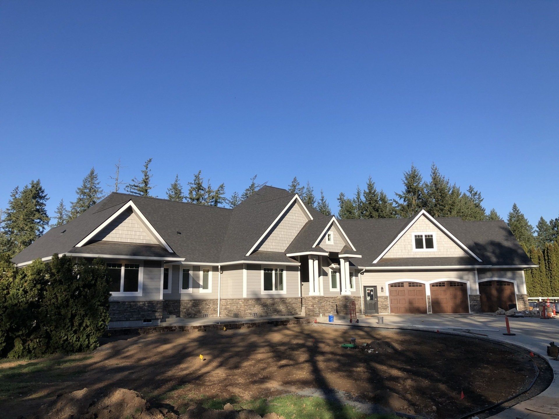 Large single-story house exterior.