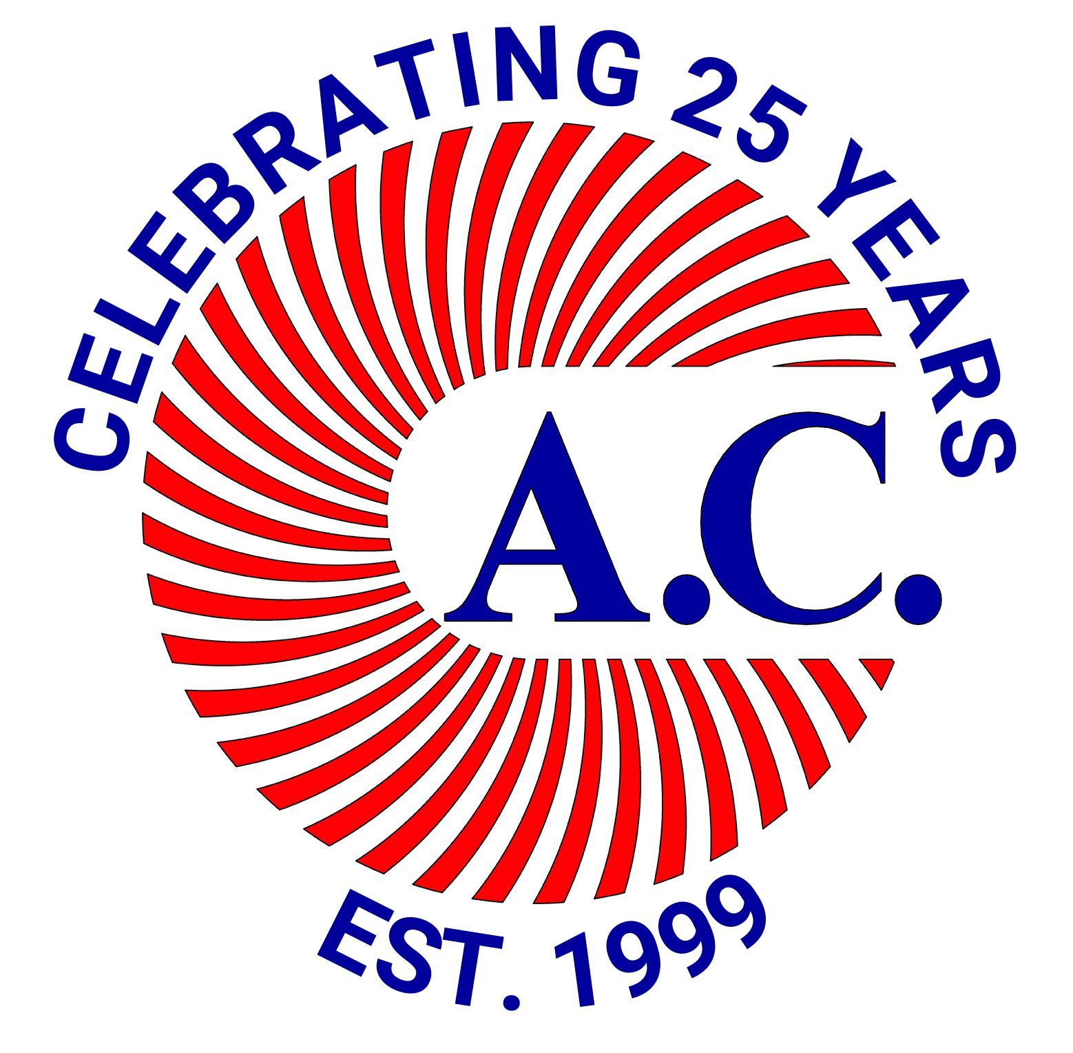 A.C. Manufacturing celebrating 25 years logo