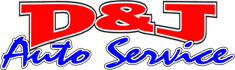 D&T Auto Service logo in red and blue script text on a white background