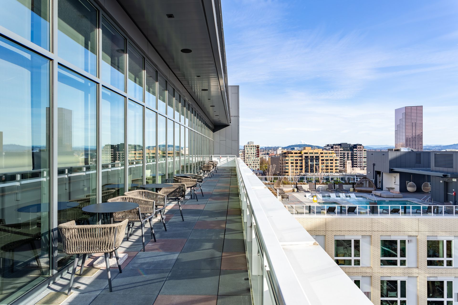 Balcony at Akoya in Portland, OR.