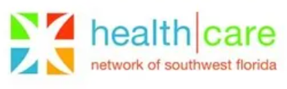 Logo of Health Care Network of Southwest Florida. Features a colorful star design and text.