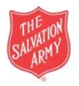 Red Salvation Army shield logo with white text.