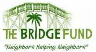 Logo for The Bridge Fund with a green bridge illustration and text: "Neighbors Helping Neighbors."