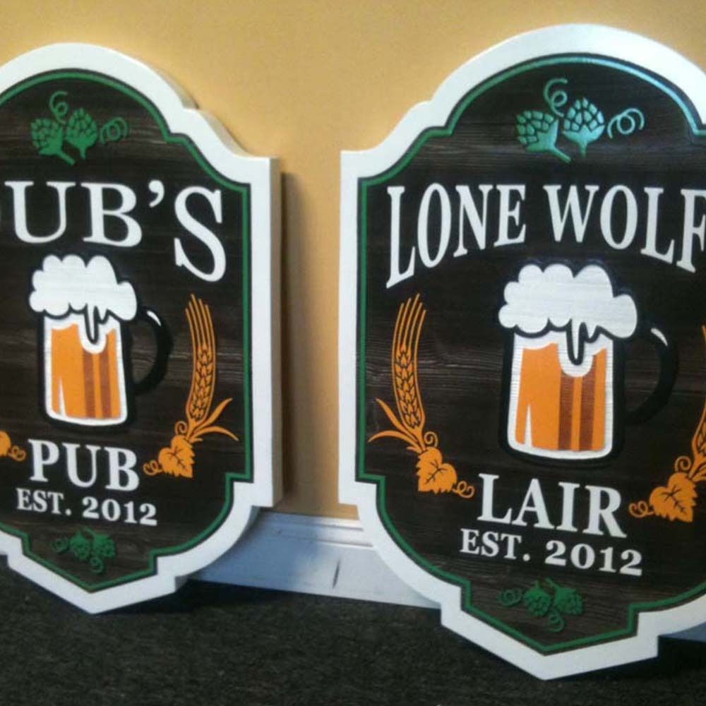 Two pub signs,