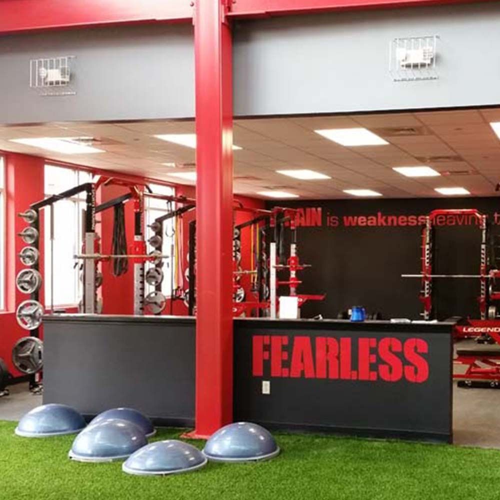 Gym interior with