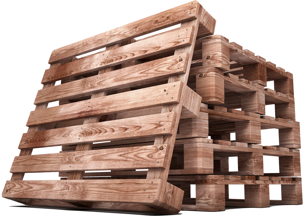 Stack of wooden pallets