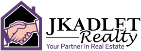 The logo for rise realty is red and white.