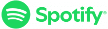 Spotify logo with green circle icon and green wordmark on a white background