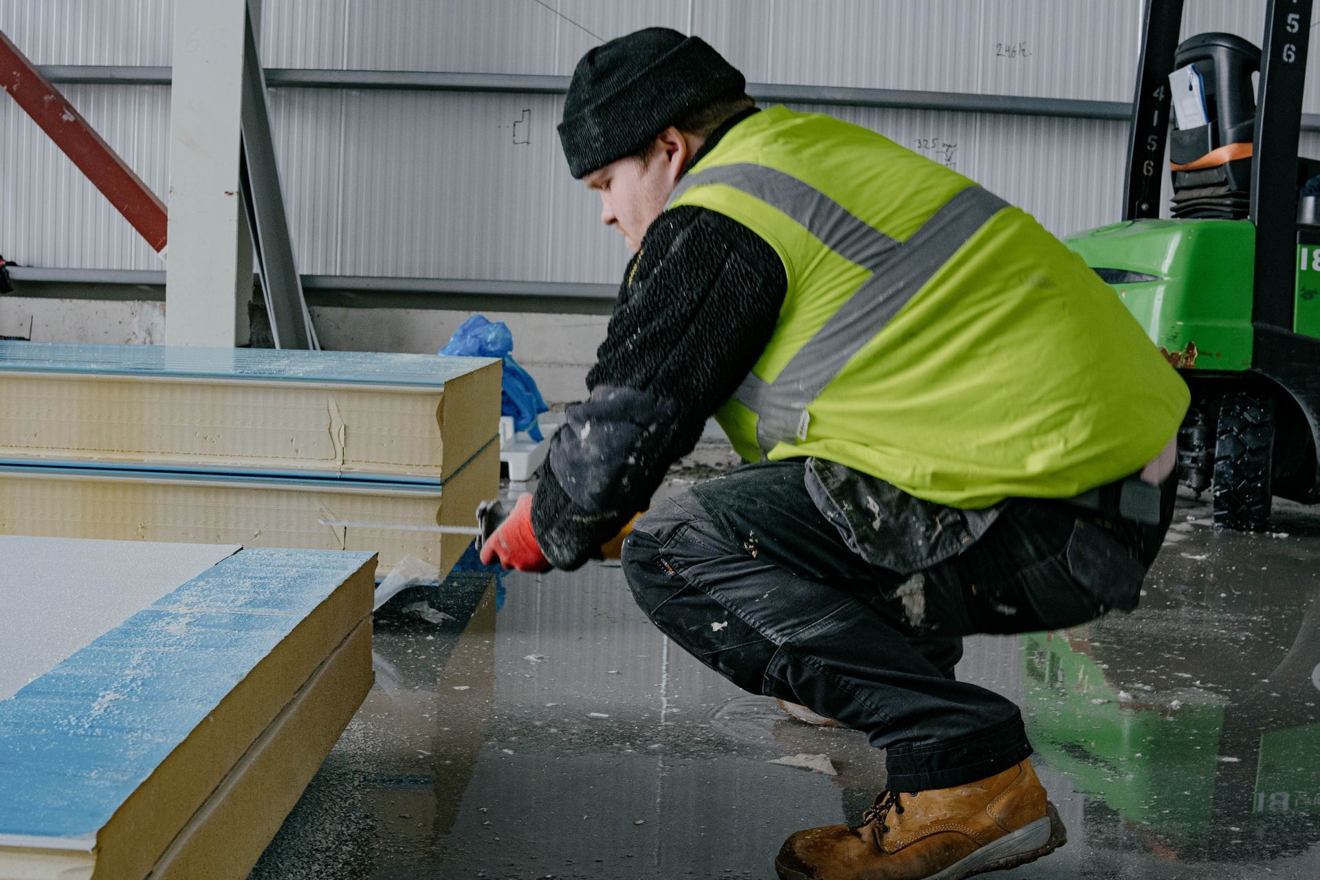 Construction Phase of Advanced Freezer Room with Fire-Resistant Features for CGI by Aircold Panel Solutions