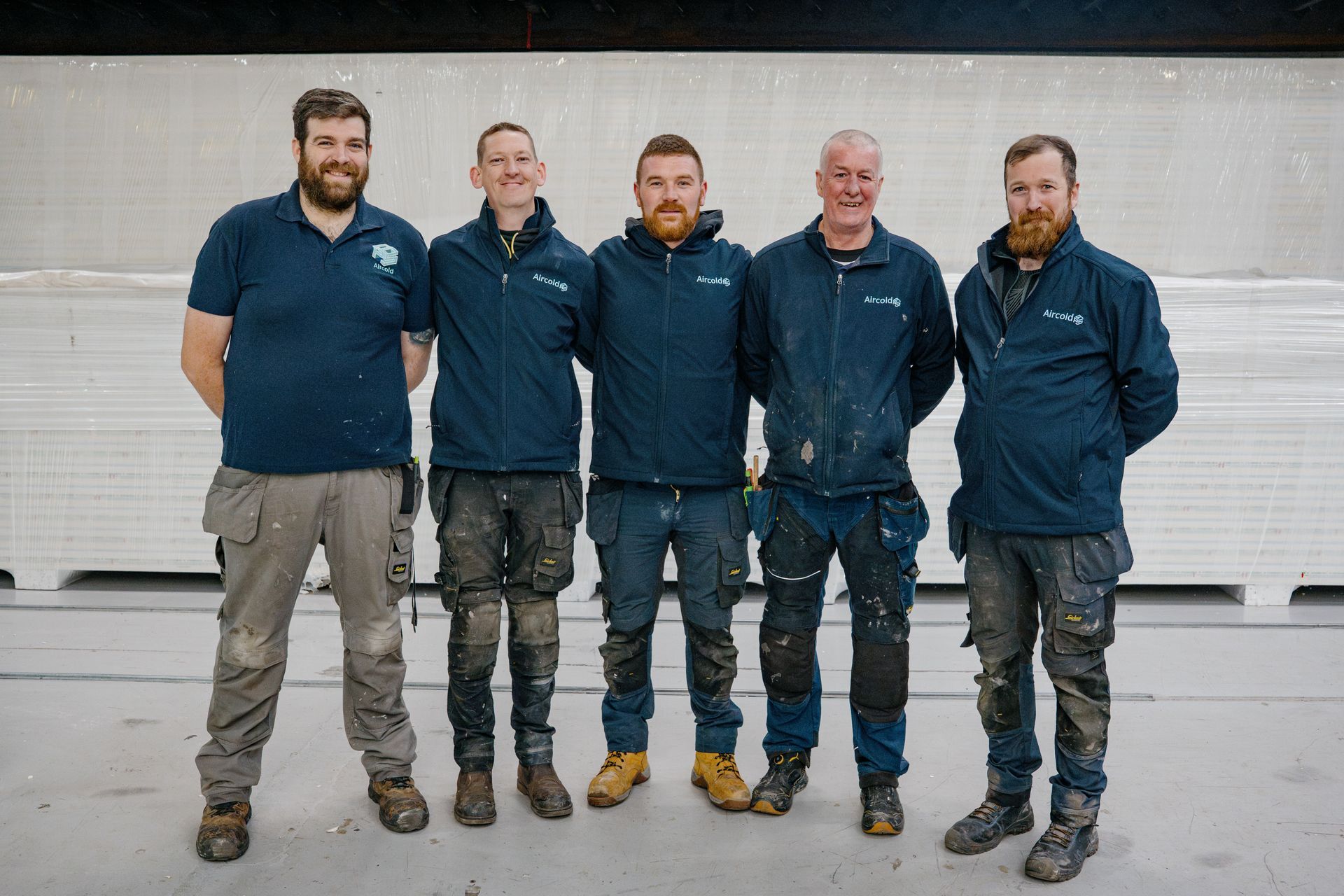 Liam Broughan, David Kerins, Shane Kehoe & Joseph McDonagh - Installation Team at Aircold Panel Solutions