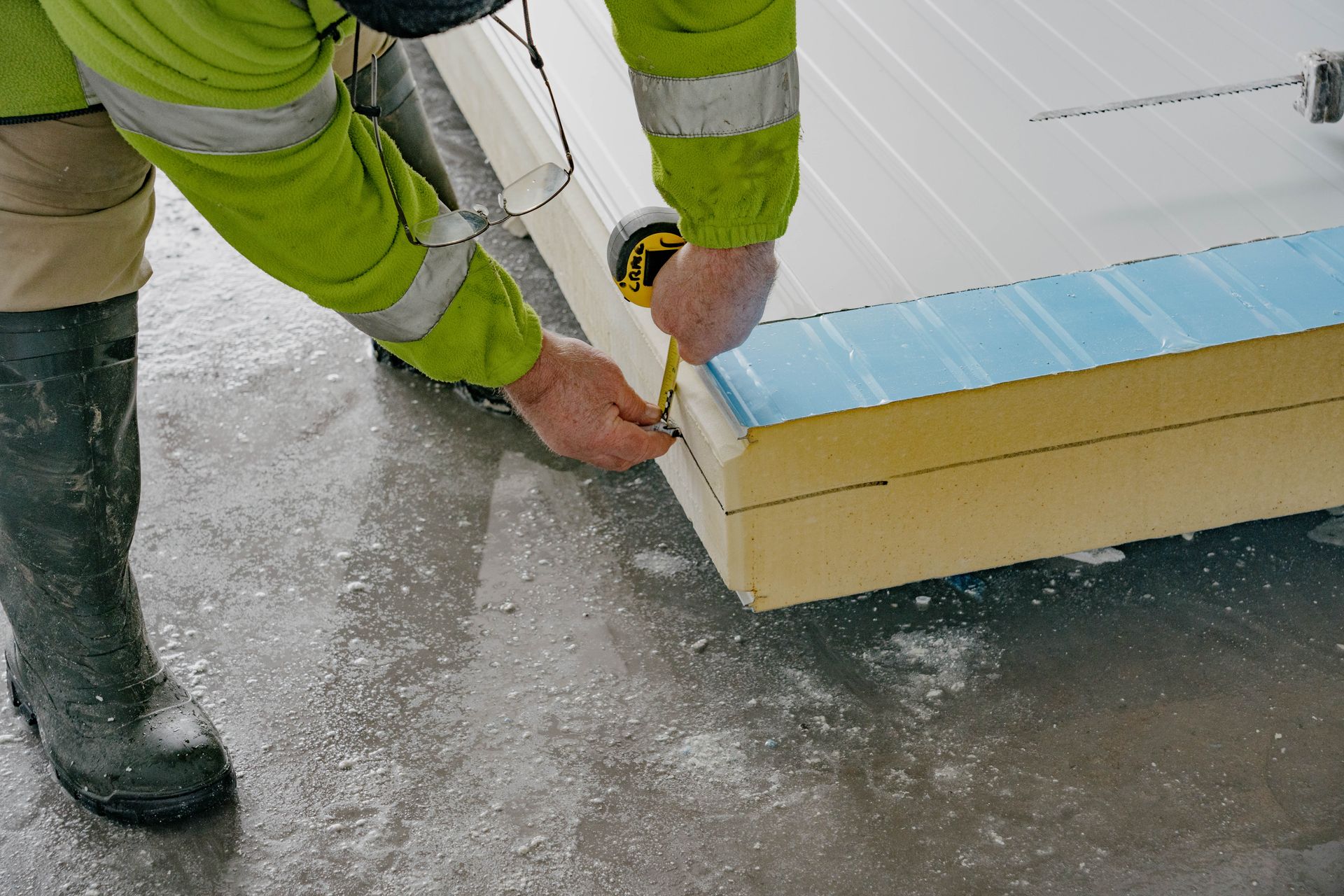 Construction Phase of Advanced Freezer Room with Fire-Resistant Features for CGI by Aircold Panel Solutions
