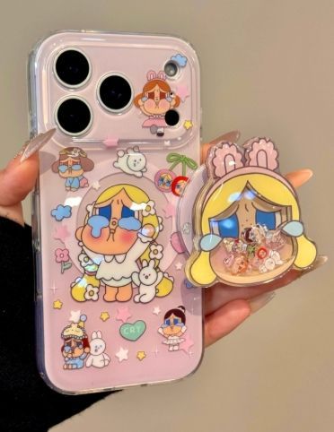 【美安免運】軟萌可愛小哭娃 磁吸手機殼+磁吸支架  適用蘋果 IPHONE 17 16 15 14 13  PRO MAX 保護殼