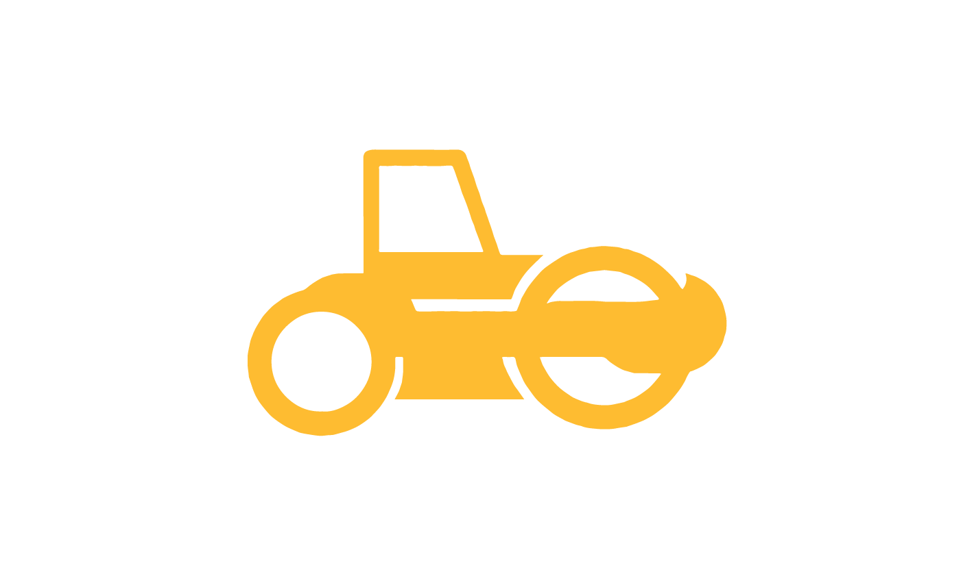 Icono de apisonadora amarilla.