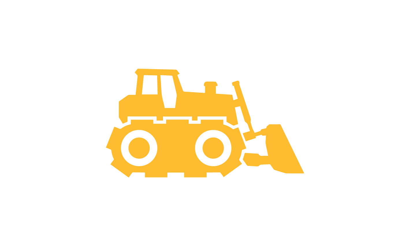 Icono de excavadora amarilla.