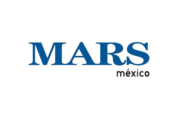 Logotipo de Mars, con "MARS" en azul y "méxico" en negro debajo.