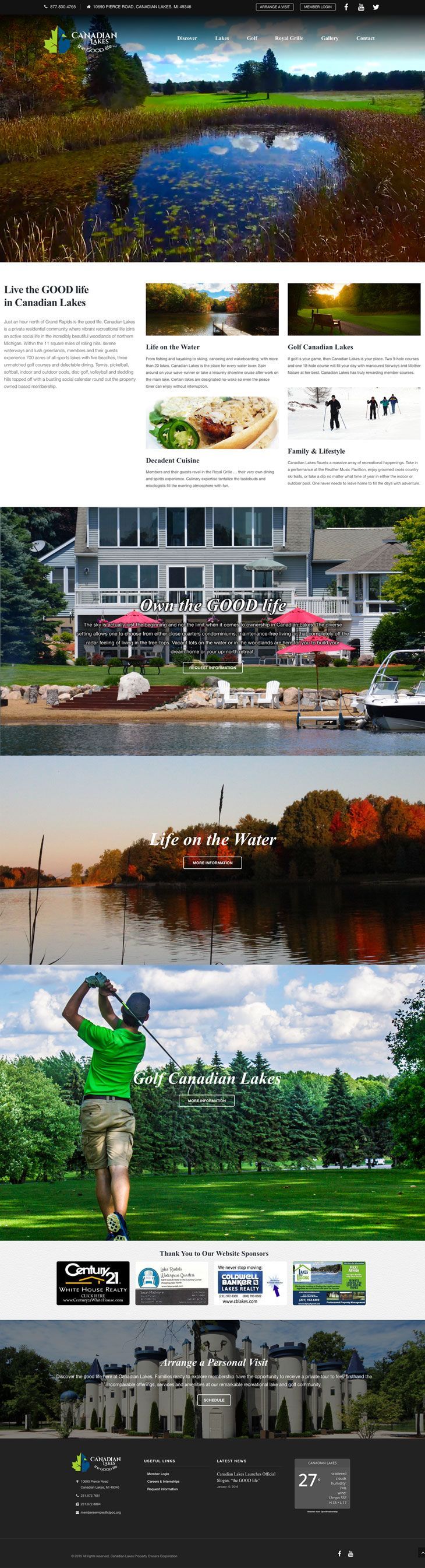 Canadian Lakes homepage