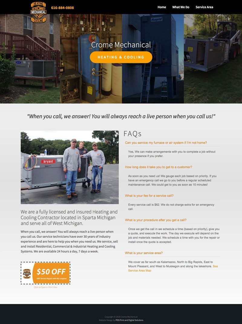 Crome Mechanical Website
