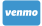 Venmo logo on a blue background.