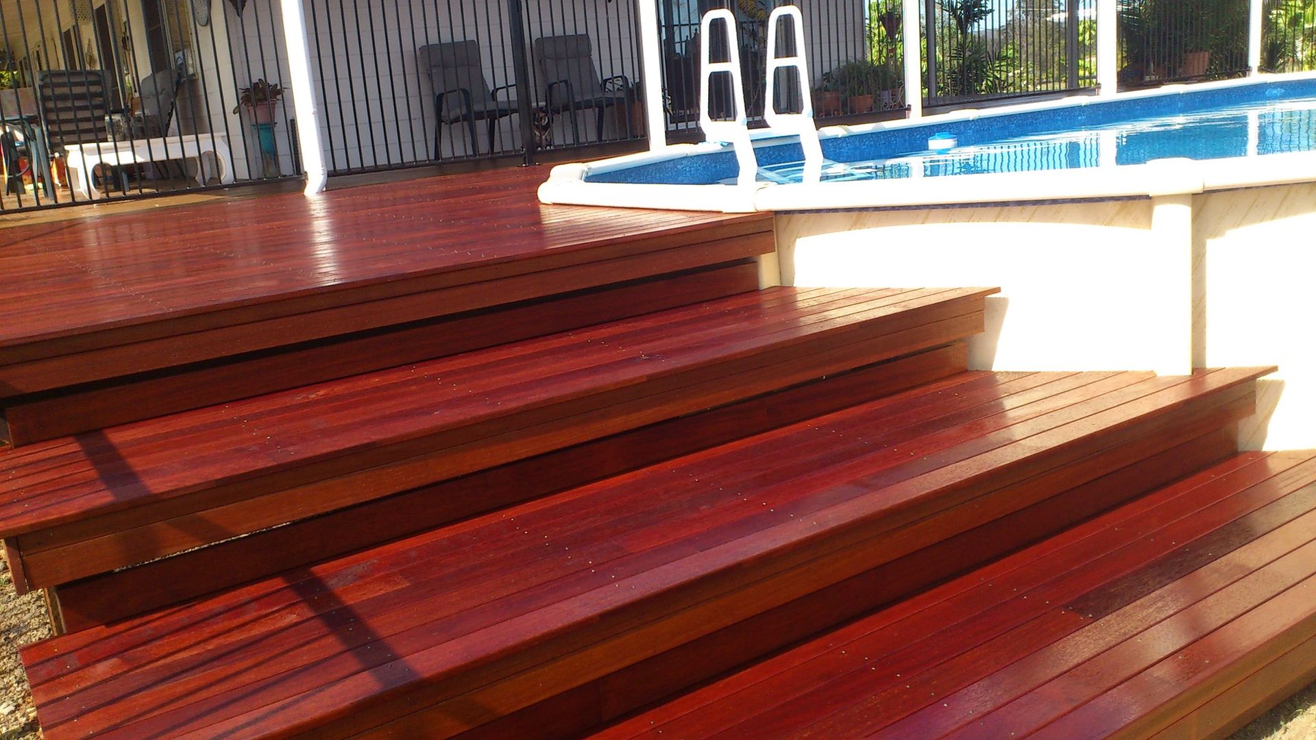 A Large Wooden Deck With a View of a Valley — RBG Building & Maintenance in Veteran, QLD