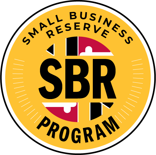 Yellow circular logo: "SMALL BUSINESS RESERVE PROGRAM" around "SBR".