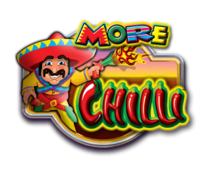 A logo for a game called more chilli