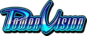 A blue and black logo for tower vision on a white background.