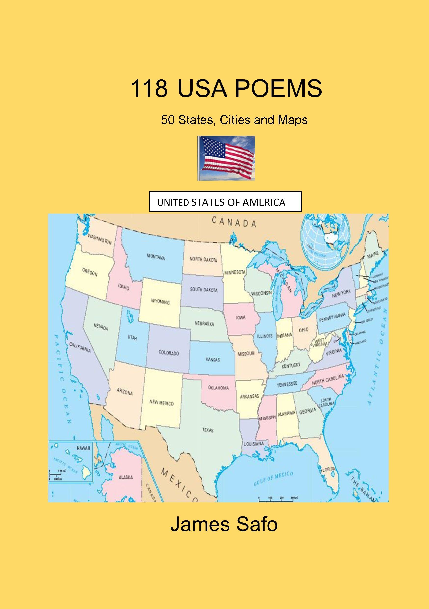 118 USA POEMS; 50 States Cities Maps