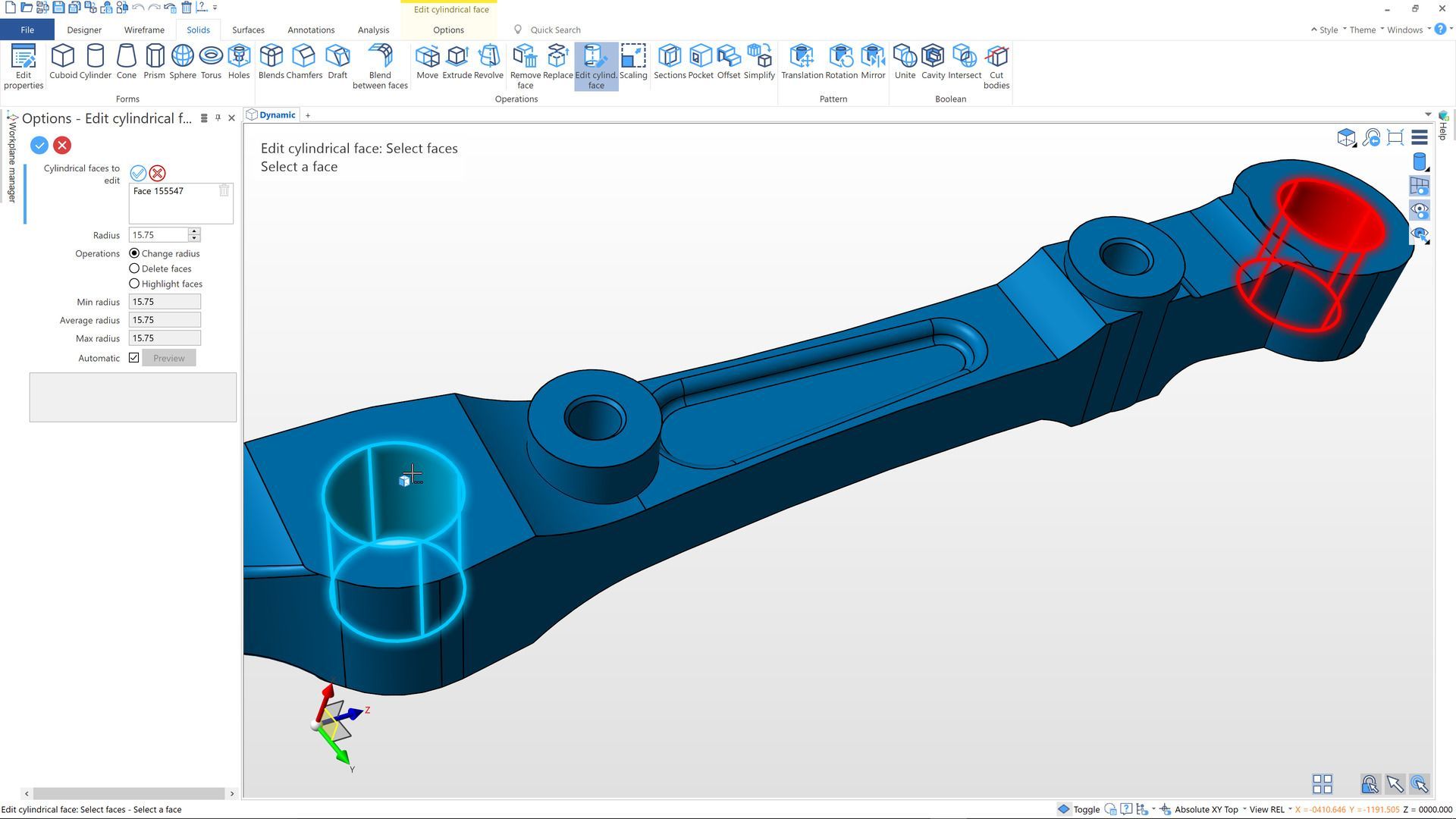 WorkNC Designer mesh features 2022 — riparazione superficie STL stampo