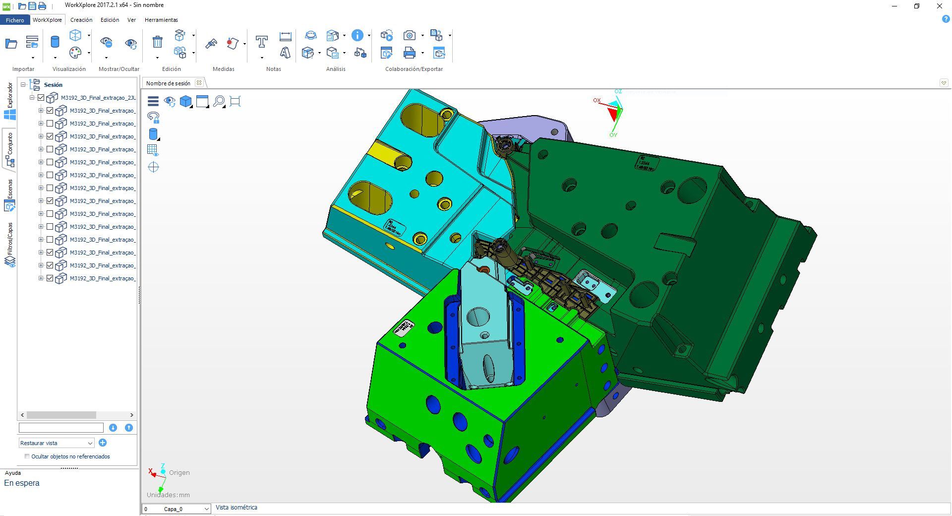 Workxplore visualizzazione parte automotive 3D — viewer CAD Hexagon