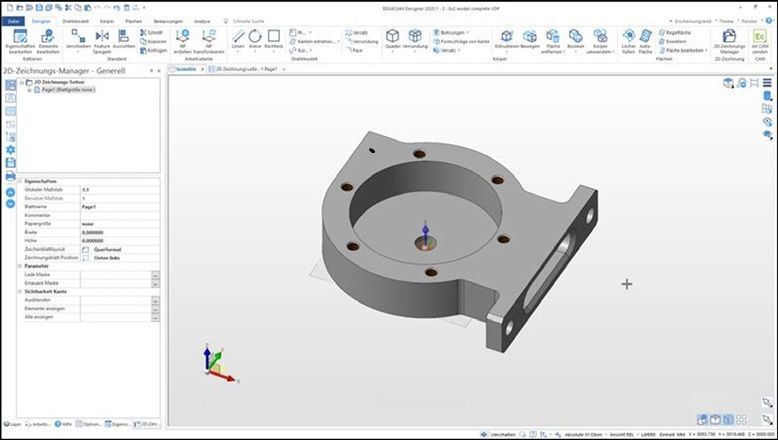 WorkNC Designer — configurazione pezzo 3D con posizionamento utensile
