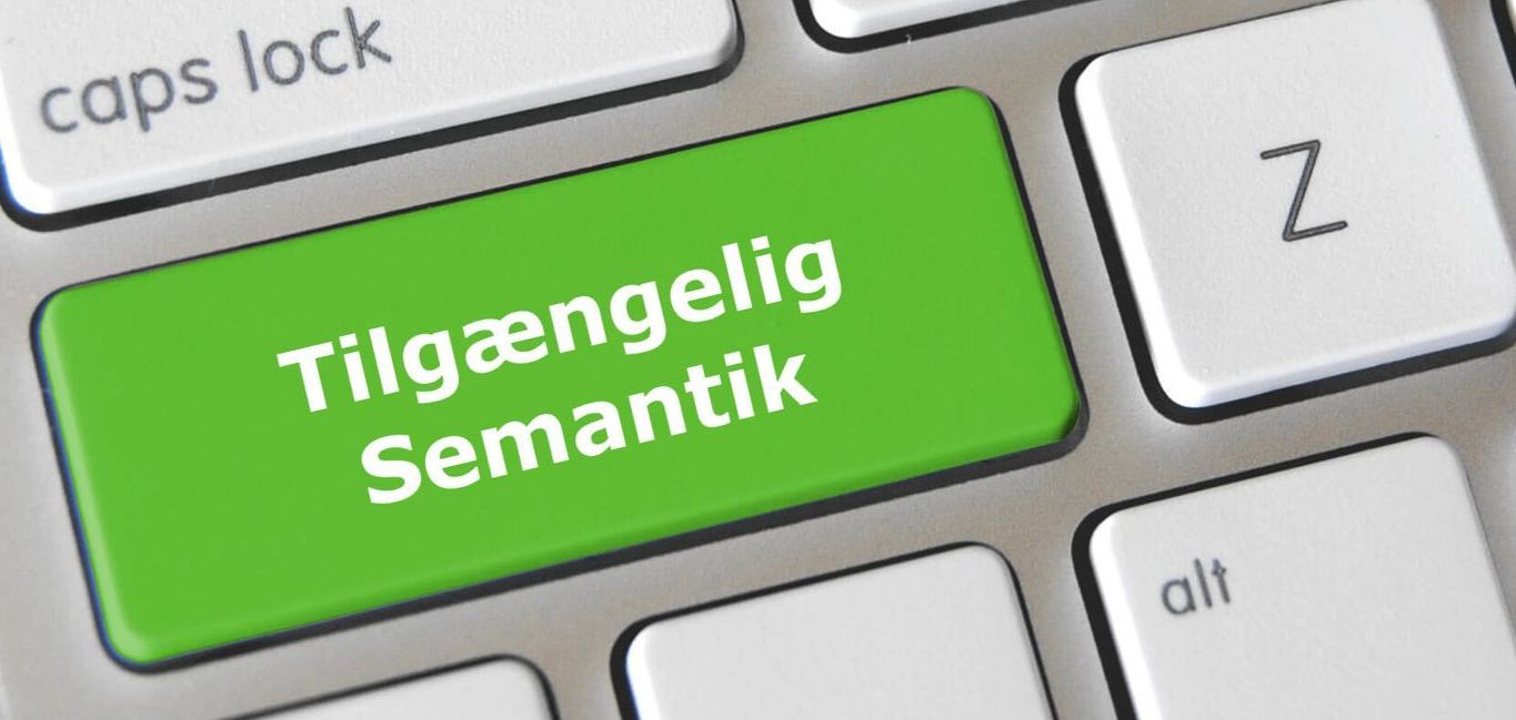 tastaturknap med tekst semantik