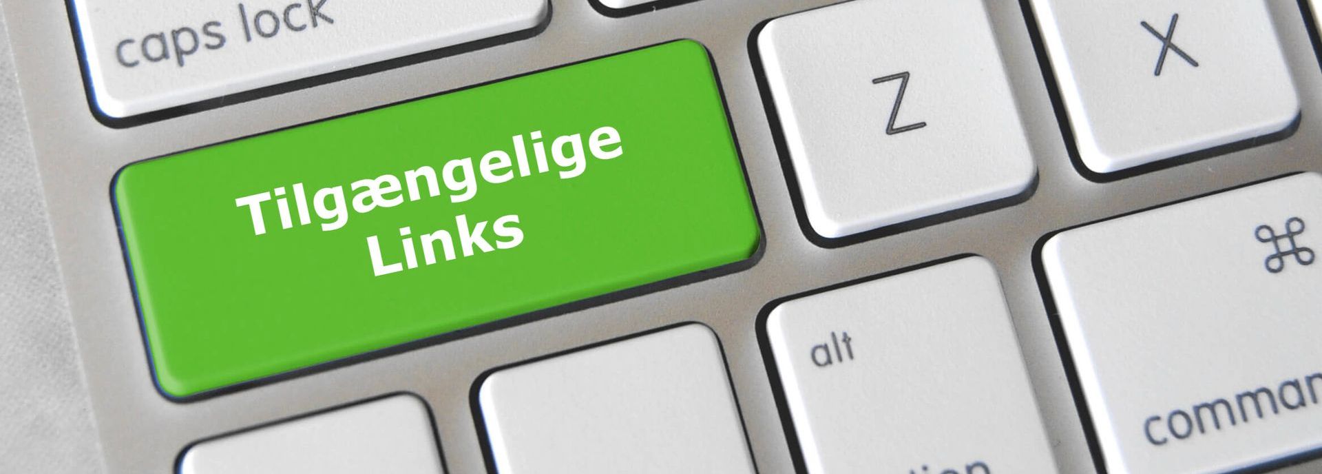 tastaturknap med tekst Tilgængelige Links
