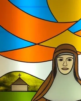 A Nun and Church — Jamisontown, NSW — Stained Glass Overlay Penrith
