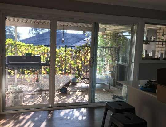 Home Sliding Door — Jamisontown, NSW — Stained Glass Overlay Penrith