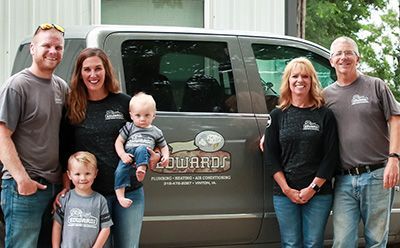 Picture Of Nate And Bryan Witth There Family- Vinton, IA - Edwards Plumbing Heating & Air Conditioning